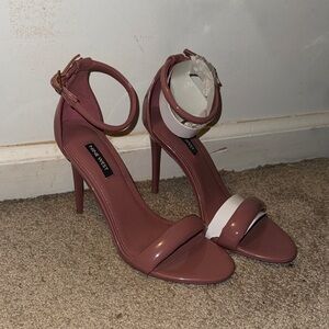Nine West Mauve Ankle Strap Heels